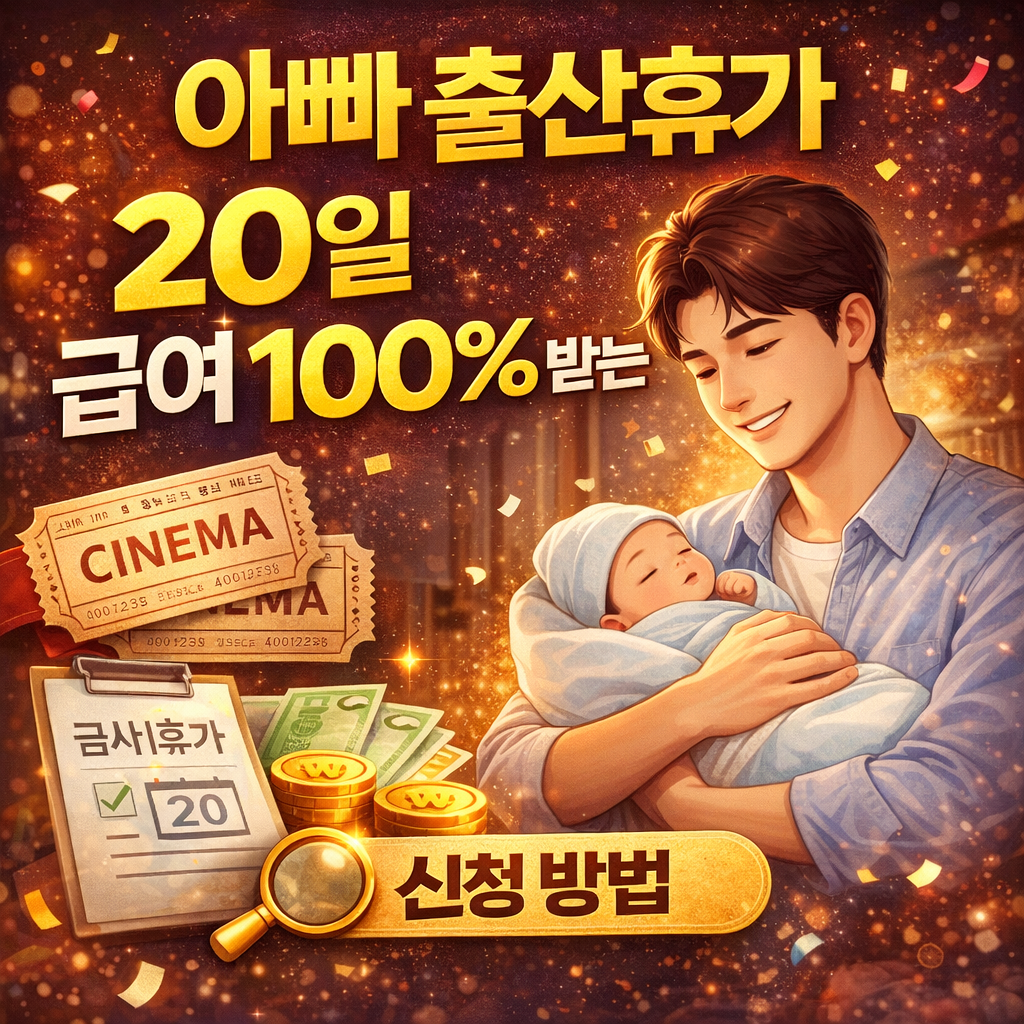 아빠 출산휴가 20일 급여 신청하러 가기