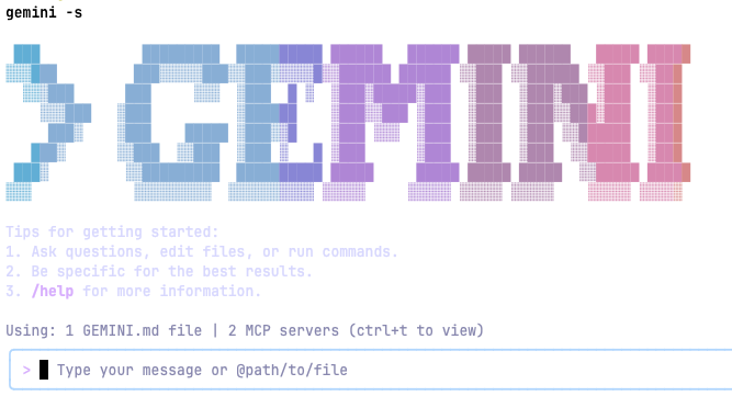 GEMINI-CLI 실행 확인