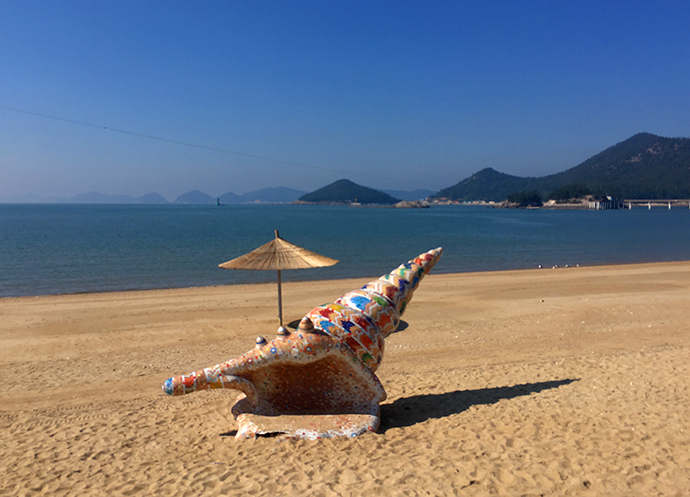 선유도-바다-소라-조형물