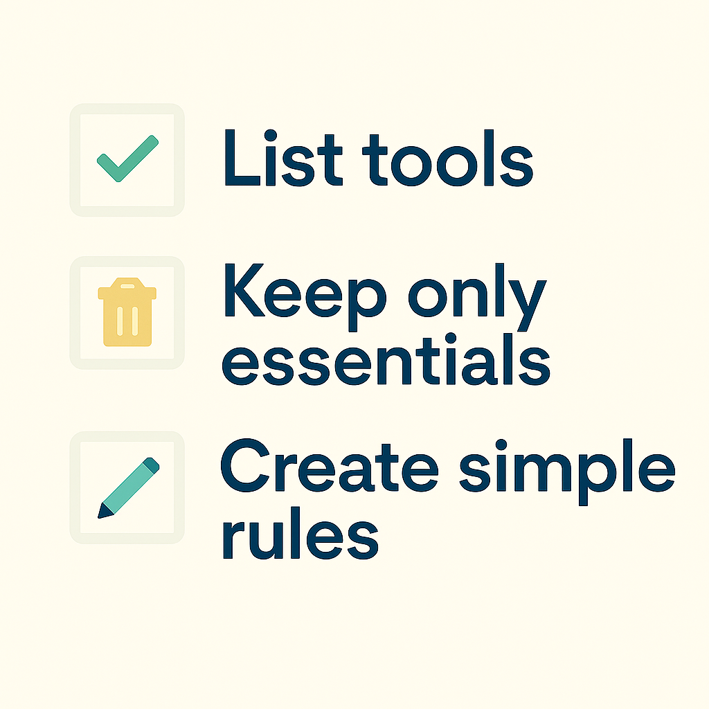 도구 미니멀리즘의 장점의 3단계