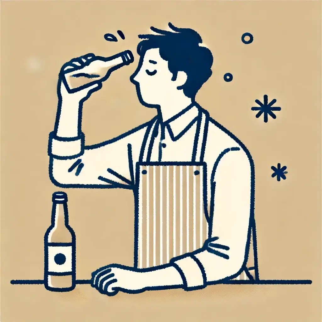 술을 마시는 남성의 모습