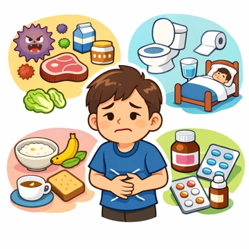 설사 원인에 따라 음식과 약 선택을 구분해 관리하는 흐름13