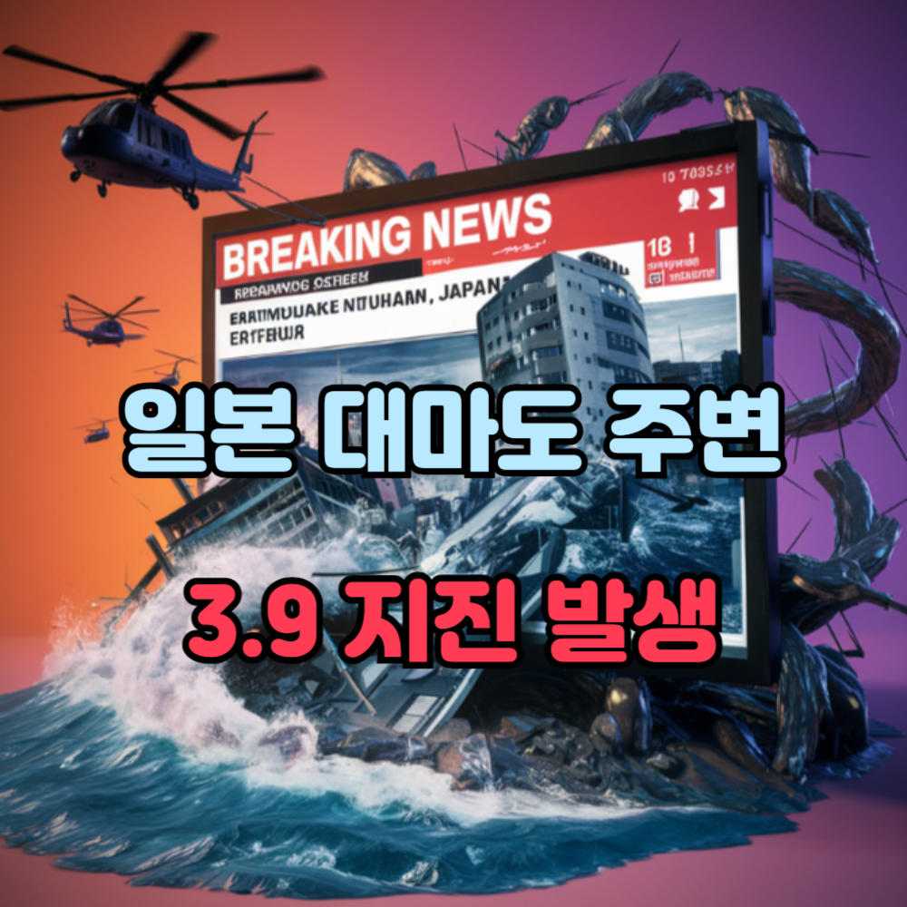 일본 대마도 주변 해역 지진 발생