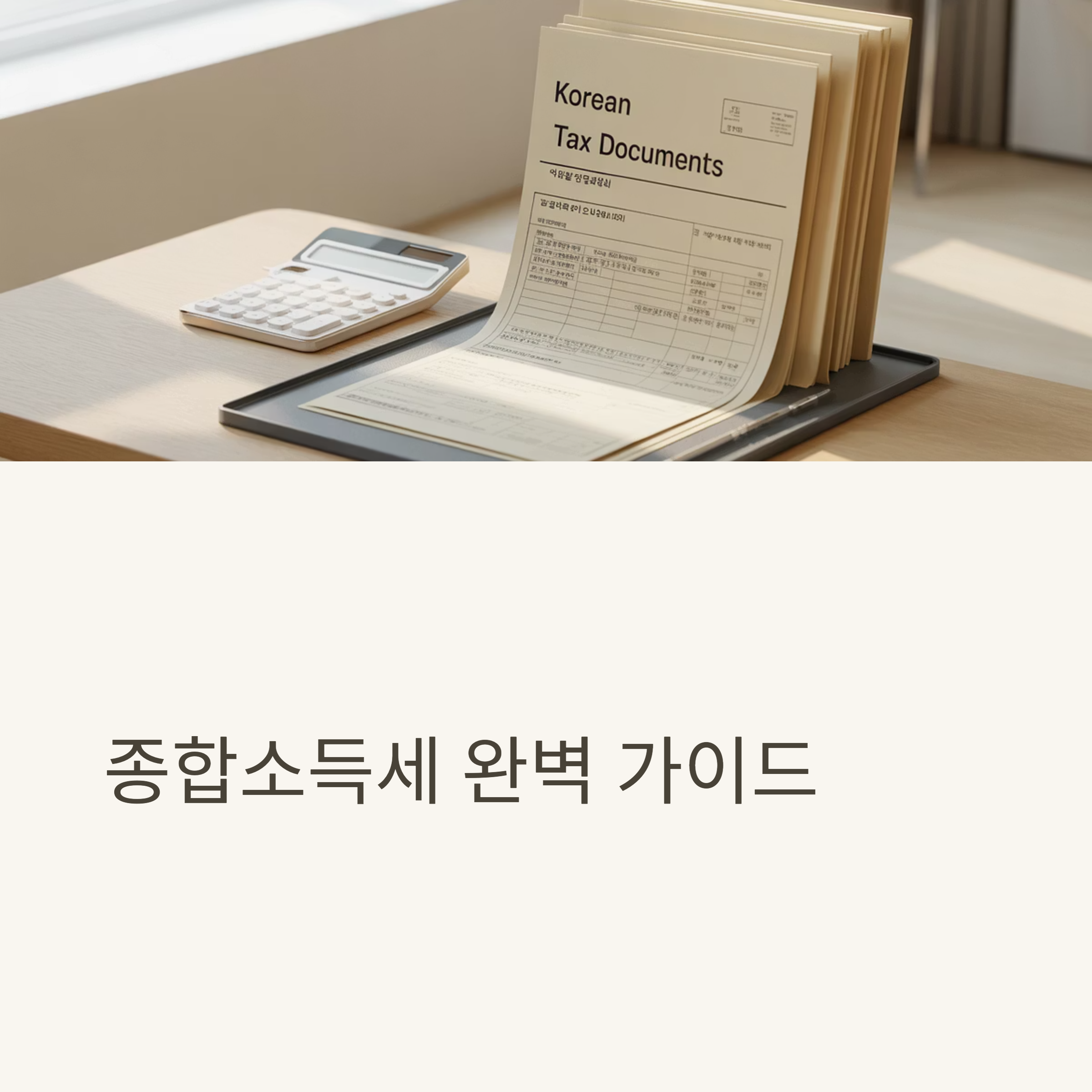 종합소득세 세금 지식