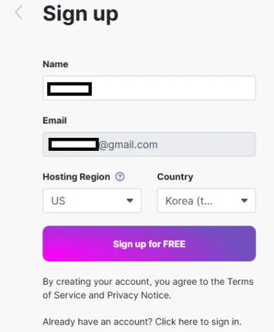 Make 계정 생성