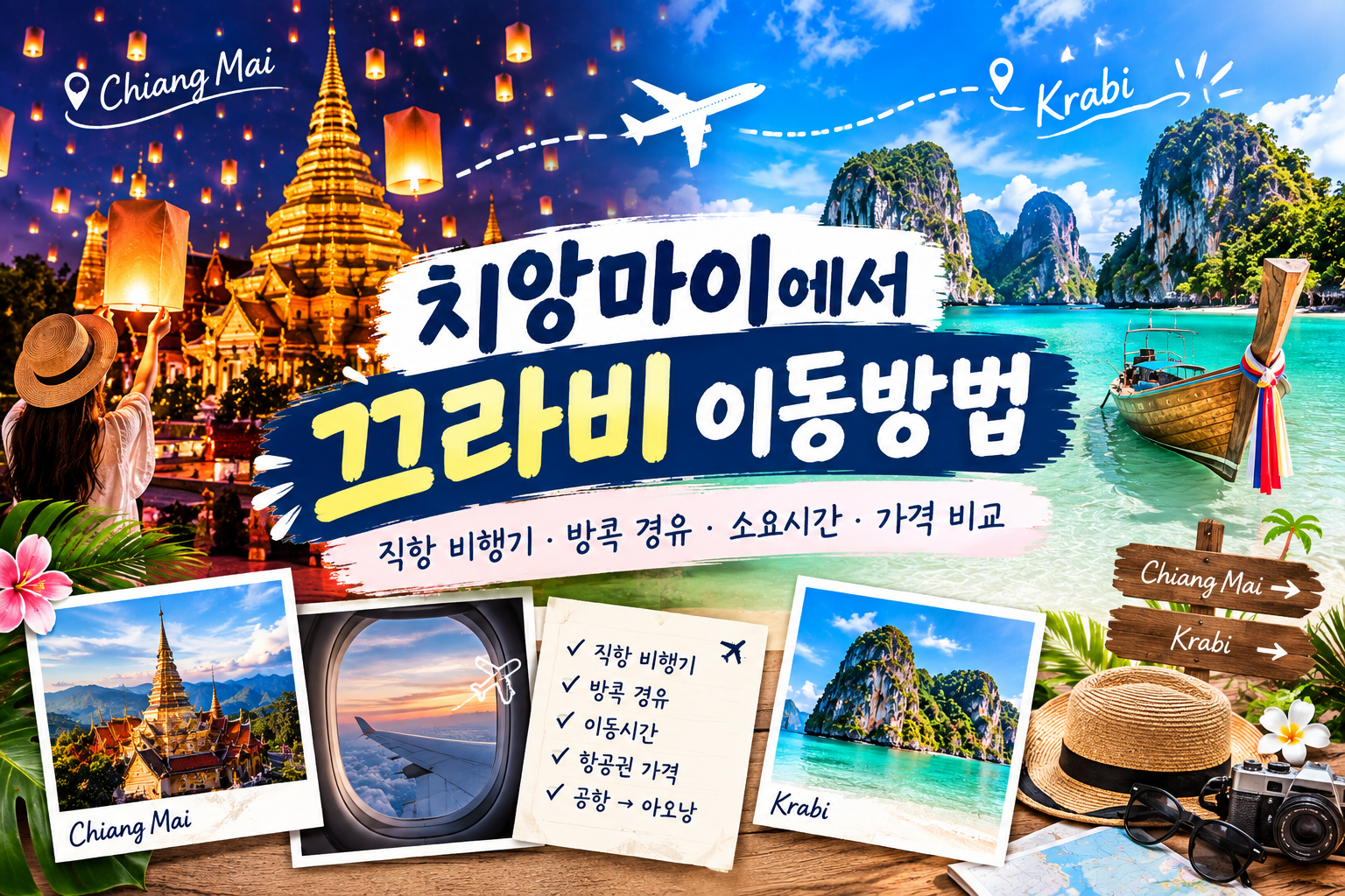 치앙마이에서 끄라비 이동방법｜직항 비행기&middot;방콕 경유 비교 총정리