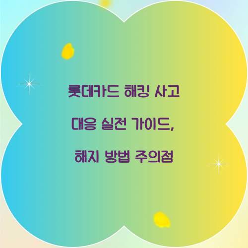 롯데카드 해킹 사고 대응