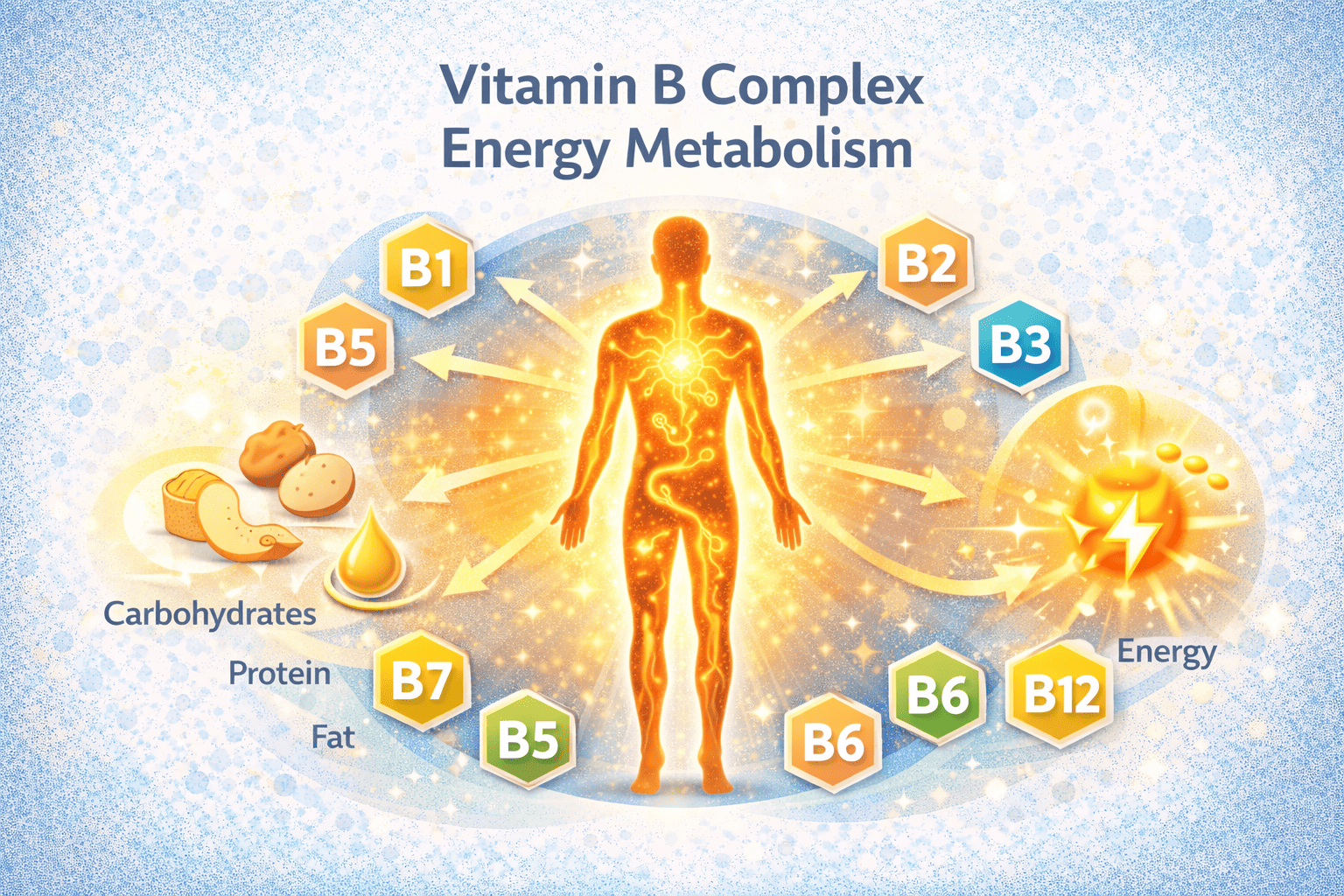비타민B군 작용원리 (에너지, 신진대사, 피로)