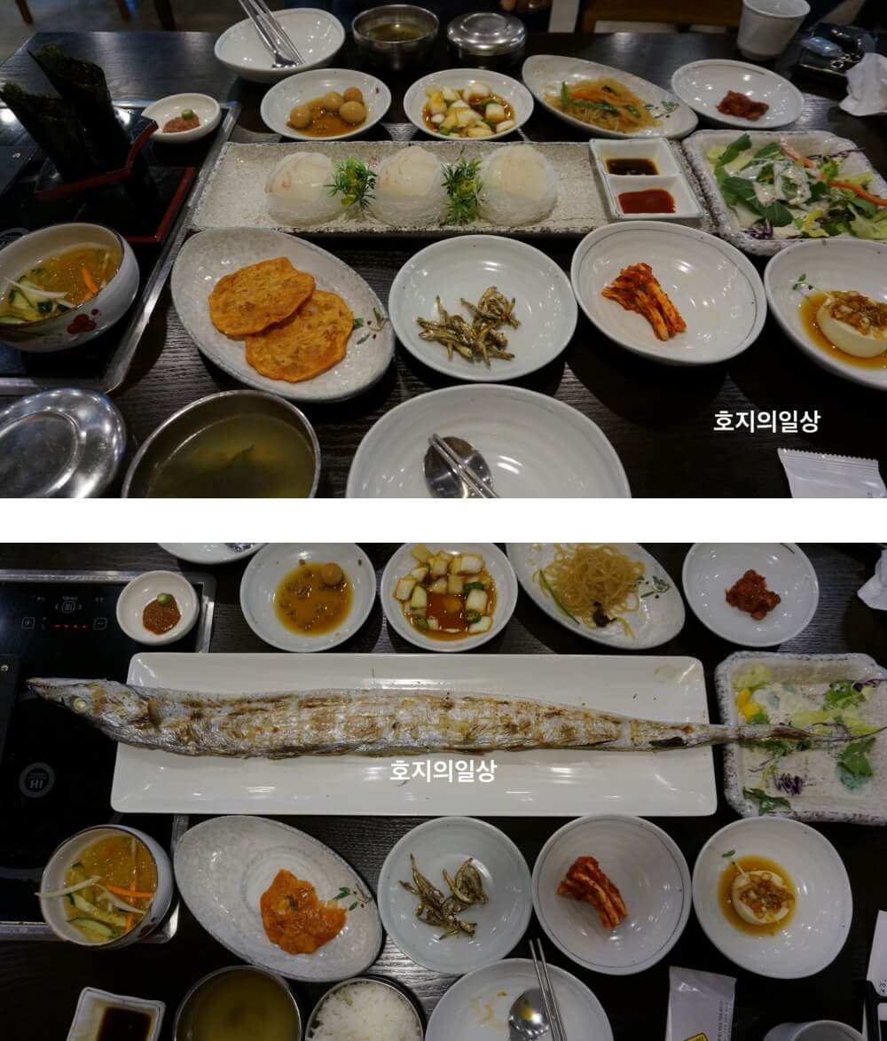 제주 통갈치구이 맛집 춘심이네 - 2015년 음식 구성