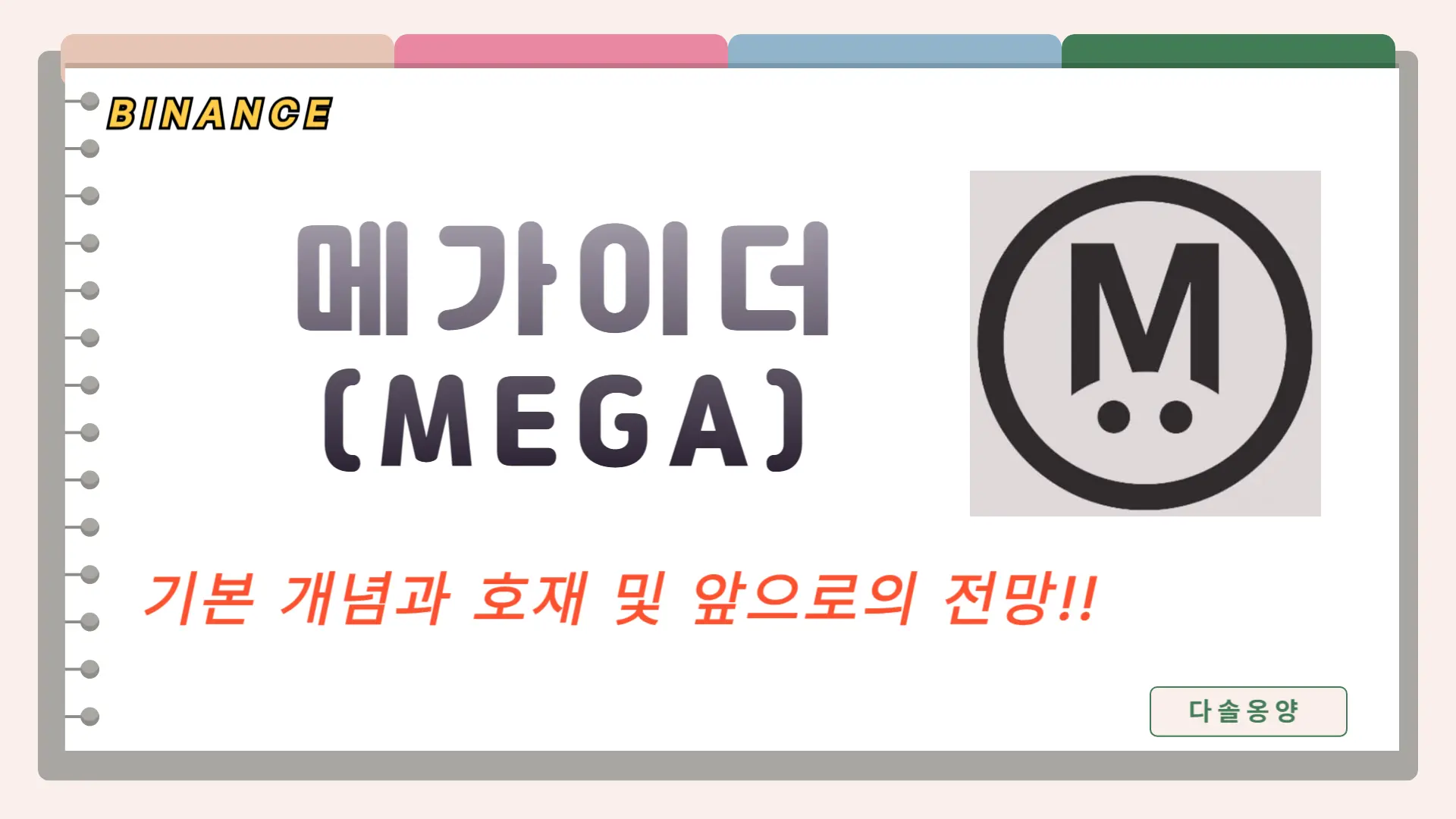메가이더 메가 코인 정보 전망