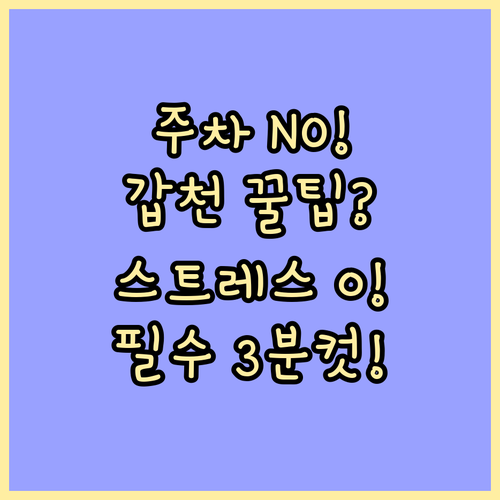 주차 스트레스 없이 갑천호수공원 즐기..