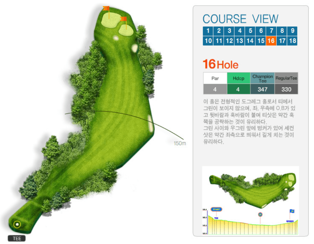부산 컨트리클럽 코스공략도 16