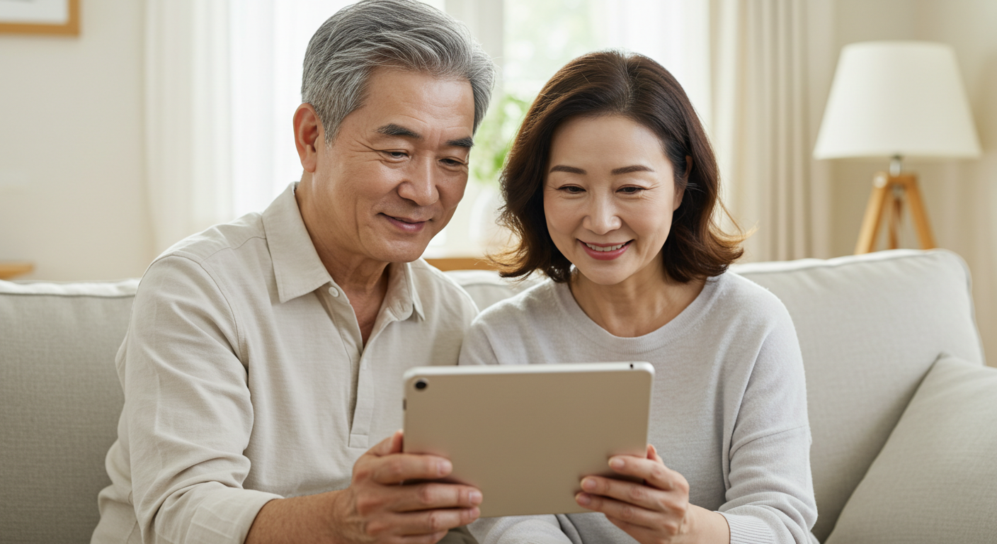 블로그 글을 함께 읽는 부부