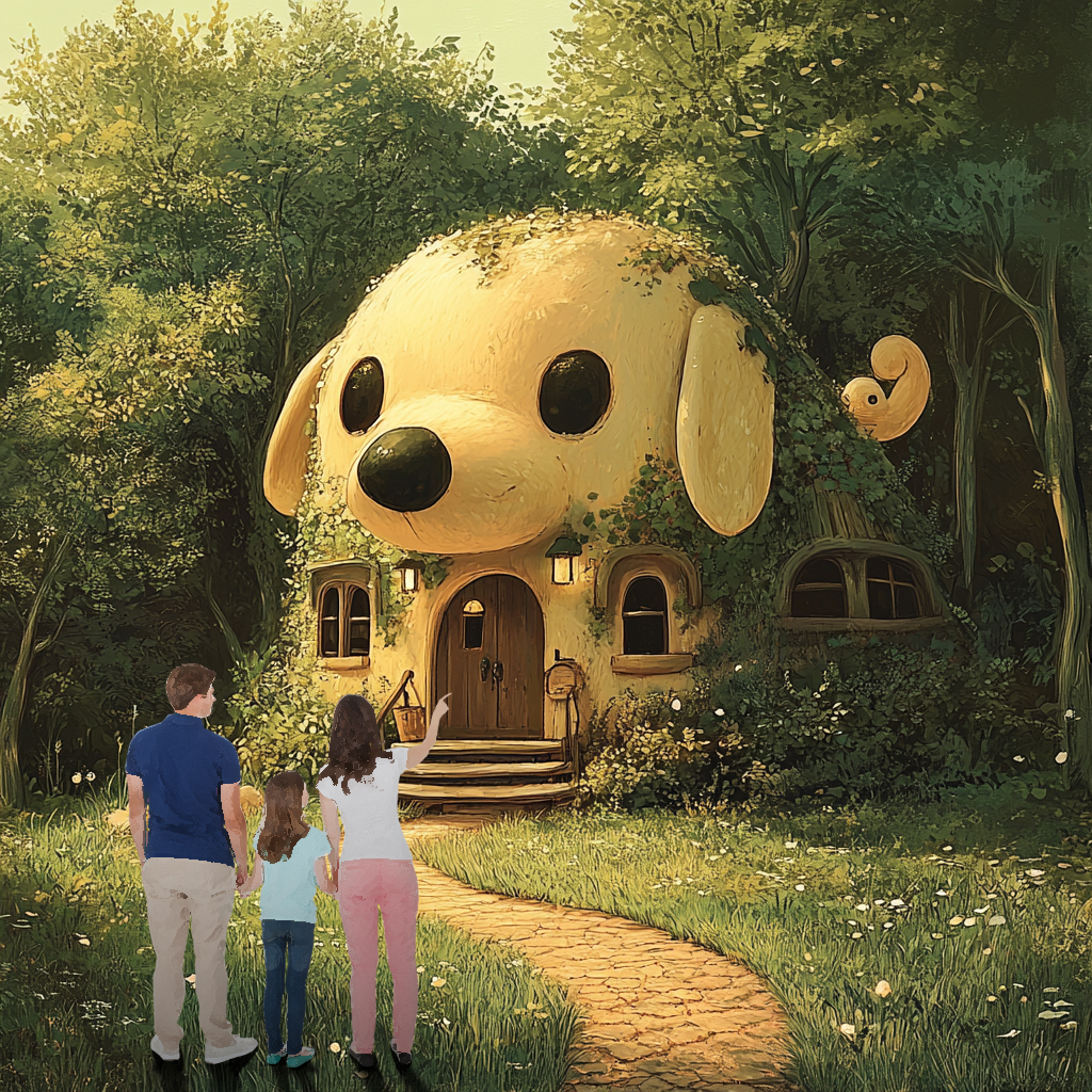 오늘 만들 숲 속의 강아지 카페