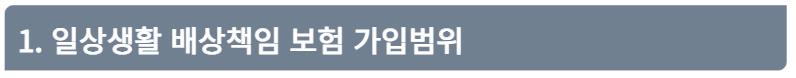일상생활 배상책임보험