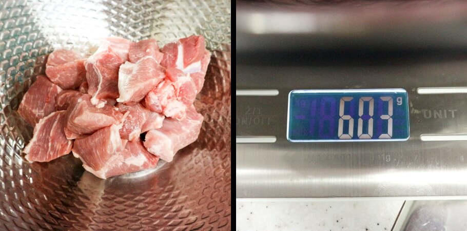 돼지고기-김치찜-황금레시피-앞다리살-절단