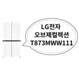 [색상선택형] LG전자 디오스 오브제컬렉션 매직스페이스 4도어 냉장고 메탈 870L 방문설치&#44; 화이트(상단)&#44; 화이트(하단)&#44; T873MWW111