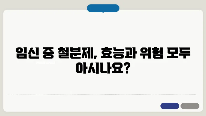 철분제 효능 임신 복용법 과다섭취 부작용까지 한번에