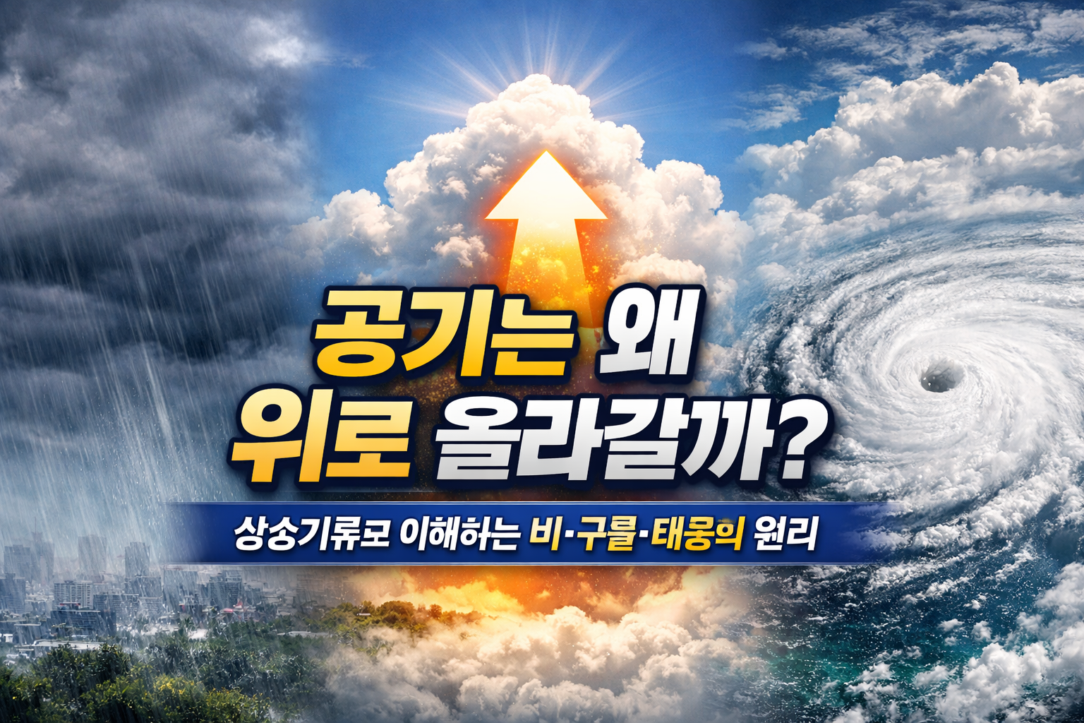 공기는 왜 위로 올라갈까 상승기류로 이해하는 비·구름·태풍의 원리