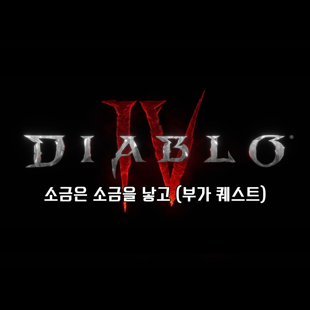 디아블로4 부가 퀘스트 소금은 소금을 낳고