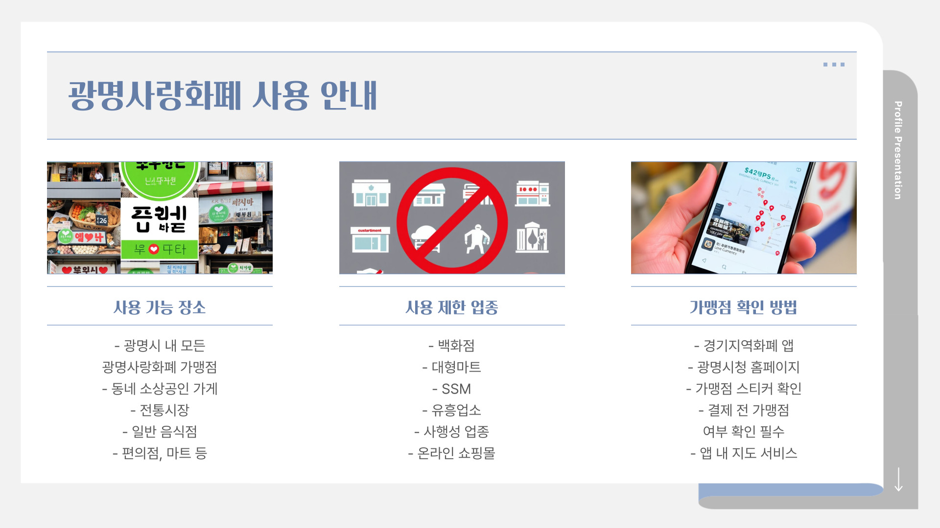 광명사랑화폐 사용안내