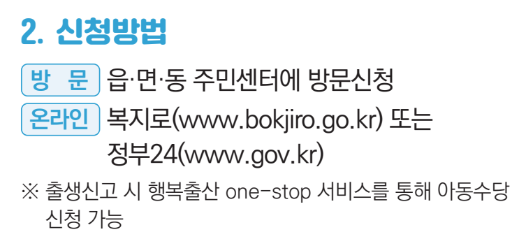 부모급여 신청방법