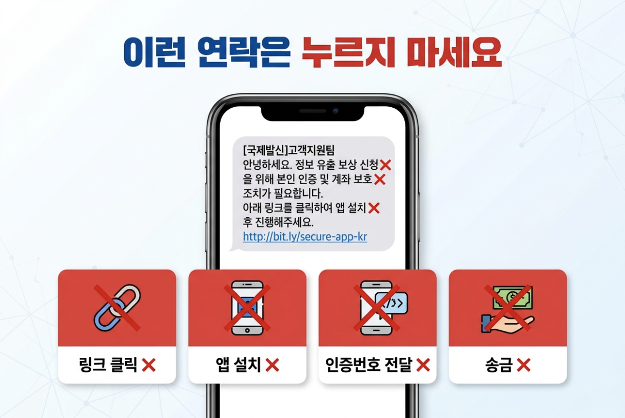 삼프로TV 개인정보 유출 이후 사칭 문자와 스미싱 보이스피싱 예방 방법을 설명하는 이미지