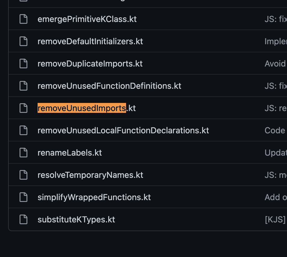 removeUnusedImports