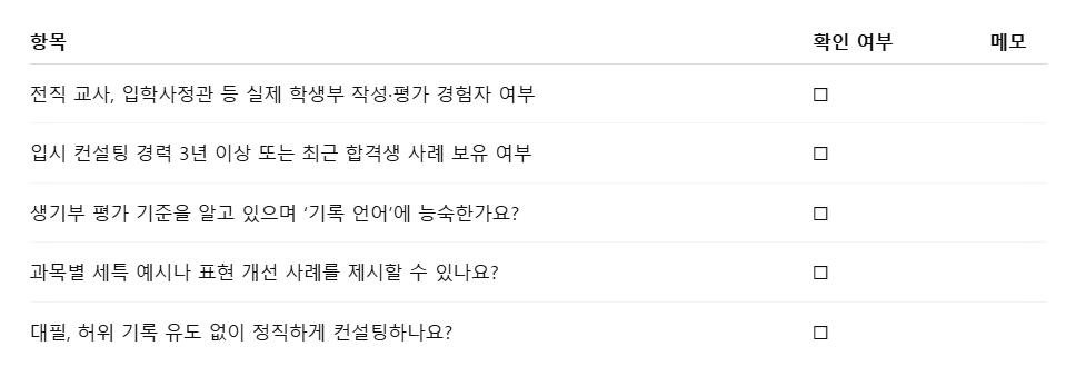 고교학점제 생기부 컨설팅 학원 선택 법