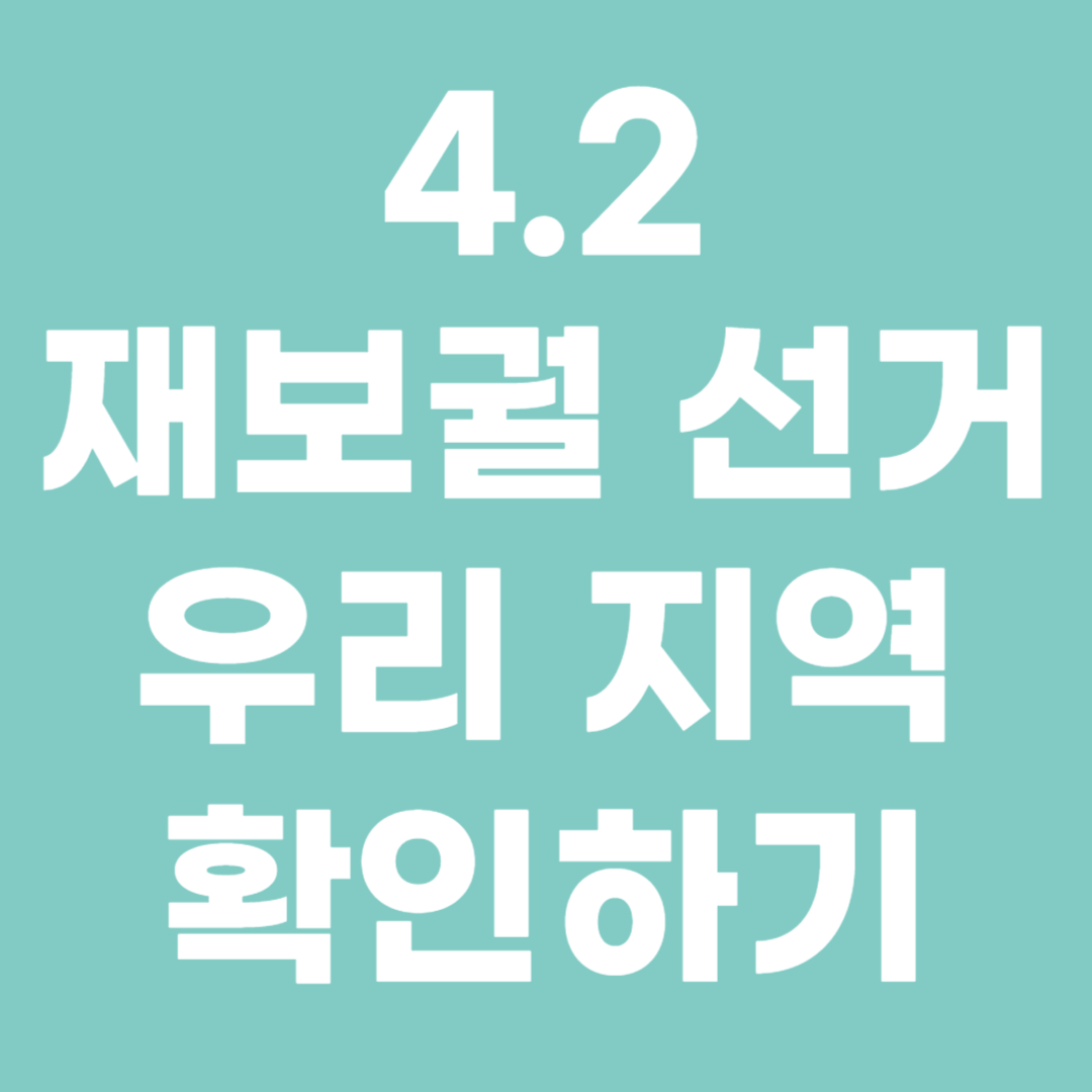 4.2 재보궐선거 사전투표 확인하기