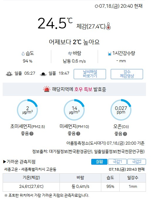 기상청 동네예보
