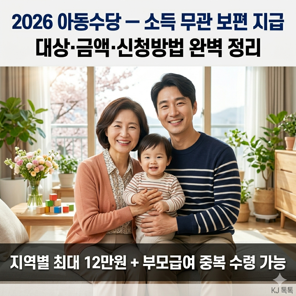 2026 아동수당 완벽 정리 &mdash; 대상&middot;금액&middot;지역별 차등&middot;신청방법