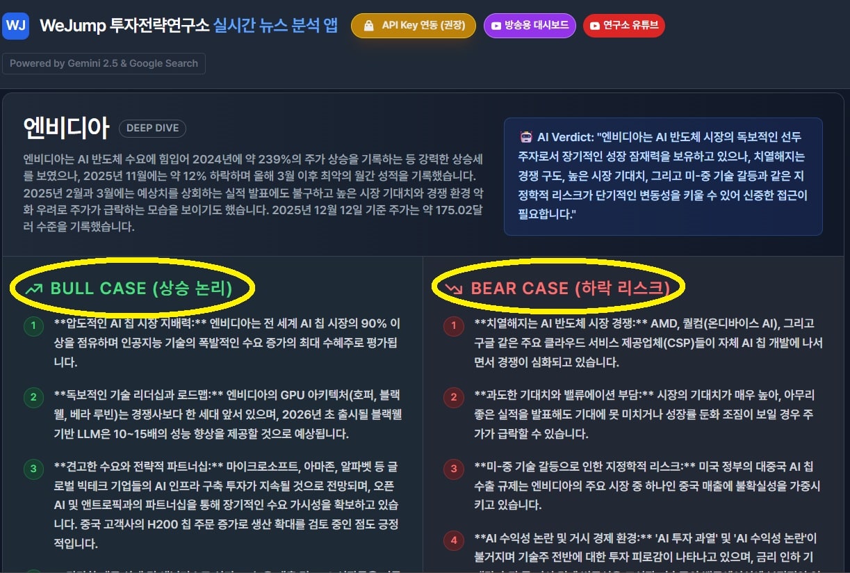 WeJump 주식 종목 분석기