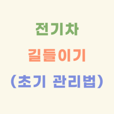 전기차-신차-길들이기-방법