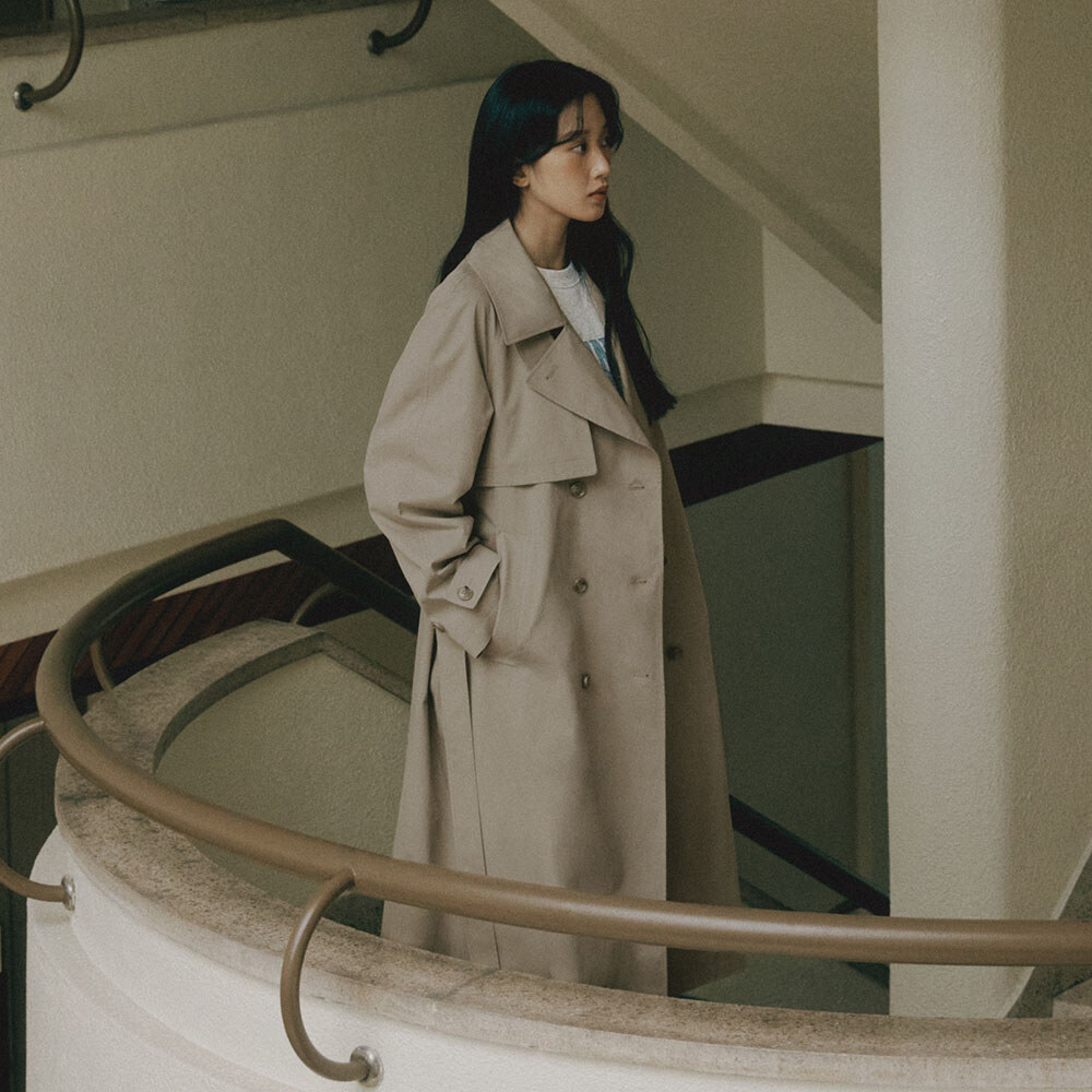 온앤온 온앤온 벨티드 플랩 트렌치 코트 NW2SR243