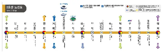 부산 지하철 노선도
