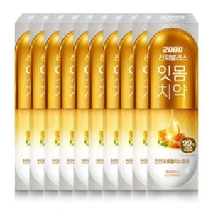 2080 K 진지발리스 프로폴리스 치약&#44; 150g&#44; 10개