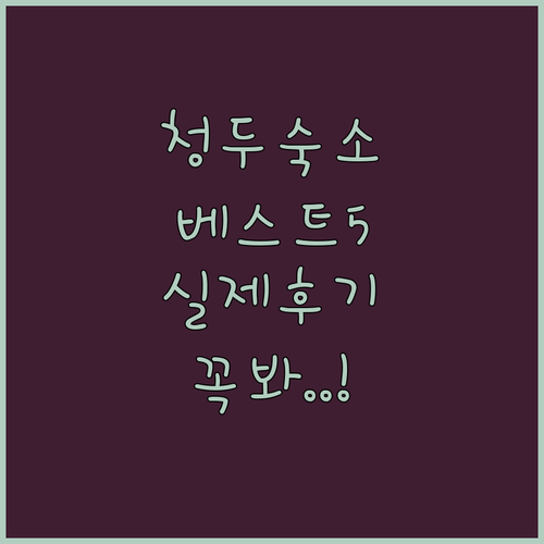중국 청두 여행 숙소 베스트 5 위치..