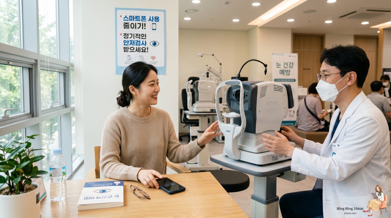 스마트폰 사용을 줄이고 안저검사를 받는 눈 건강 예방 수칙(Eye health prevention tips)