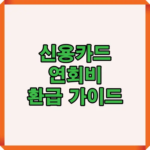 2025년 신용카드 연회비 환급 조건과 신청 절차를 한눈에 볼 수 있는 대표 썸네일 이미지로, 주요 환급 기준과 절차 요약 내용을 시각적으로 표현했습니다.