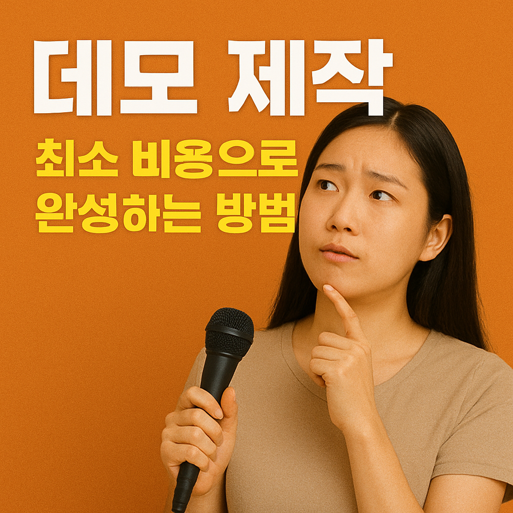 보컬 데모 제작, 최소 비용으로 완성하는 방법 관련 사진