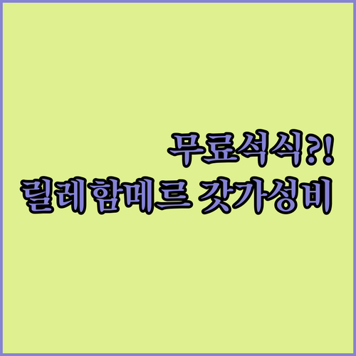 릴레함메르 호텔 예약 가이드 무료 석..