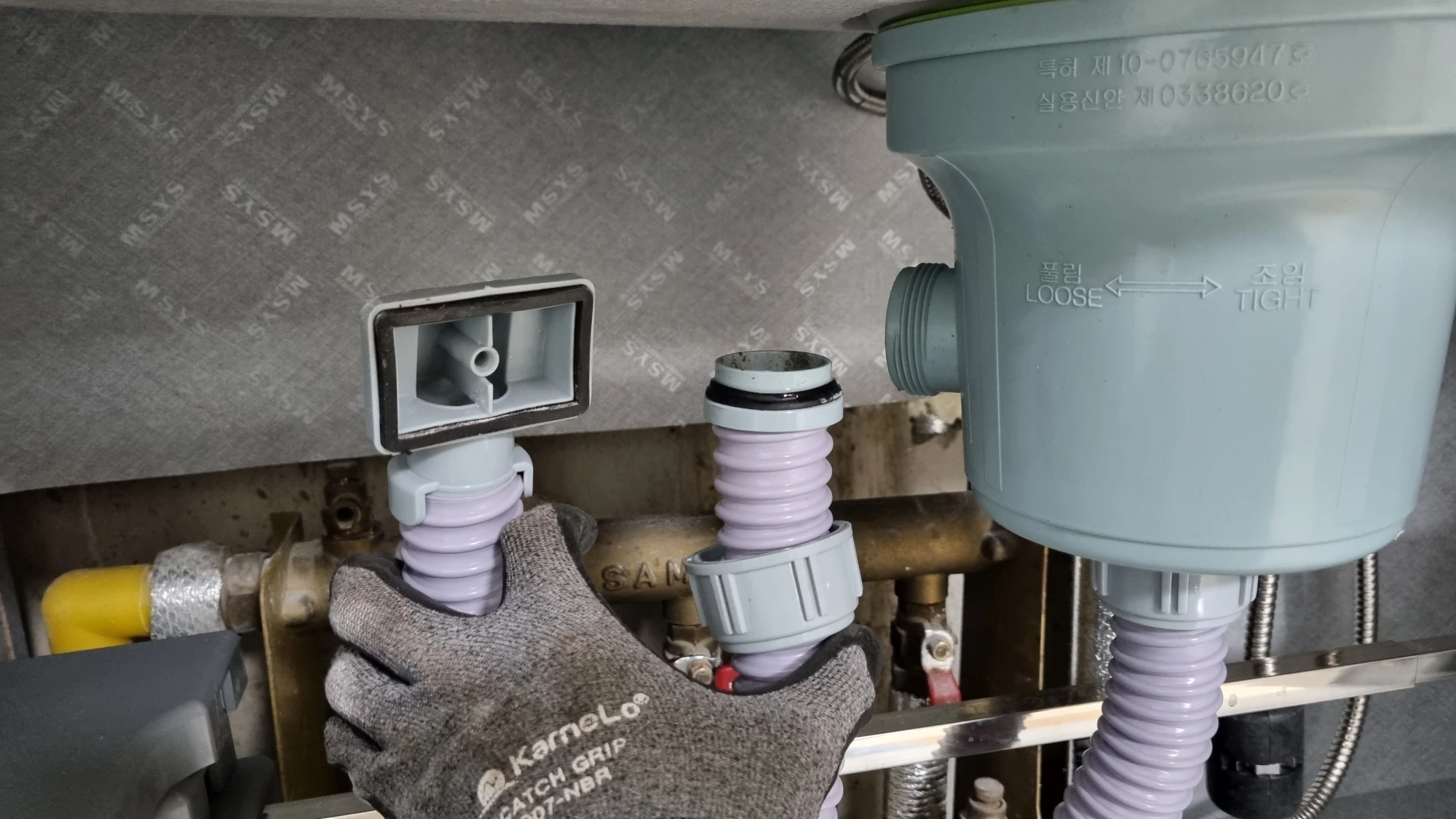 분리한 오버플로우 호스