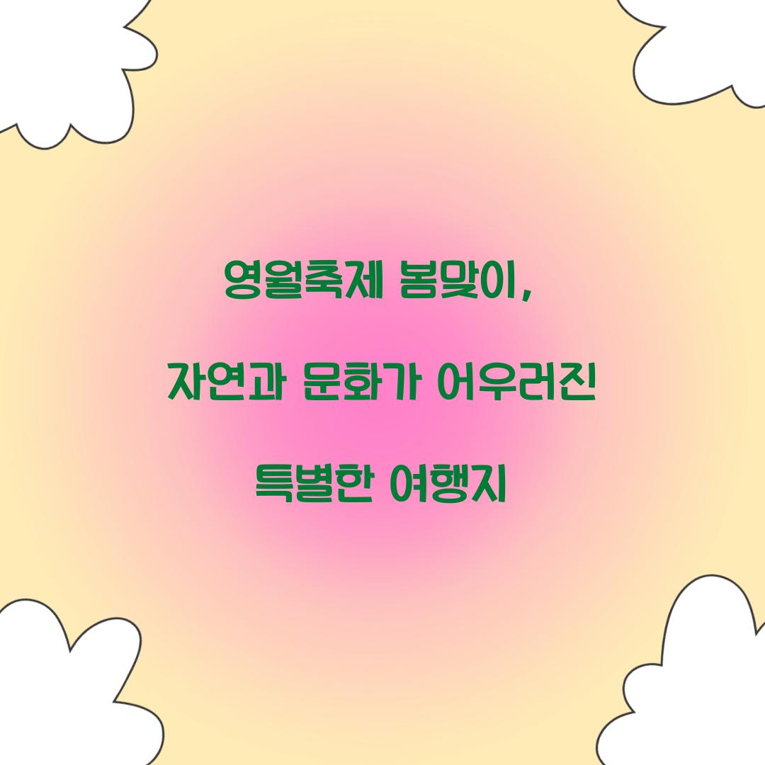 영월축제 봄맞이