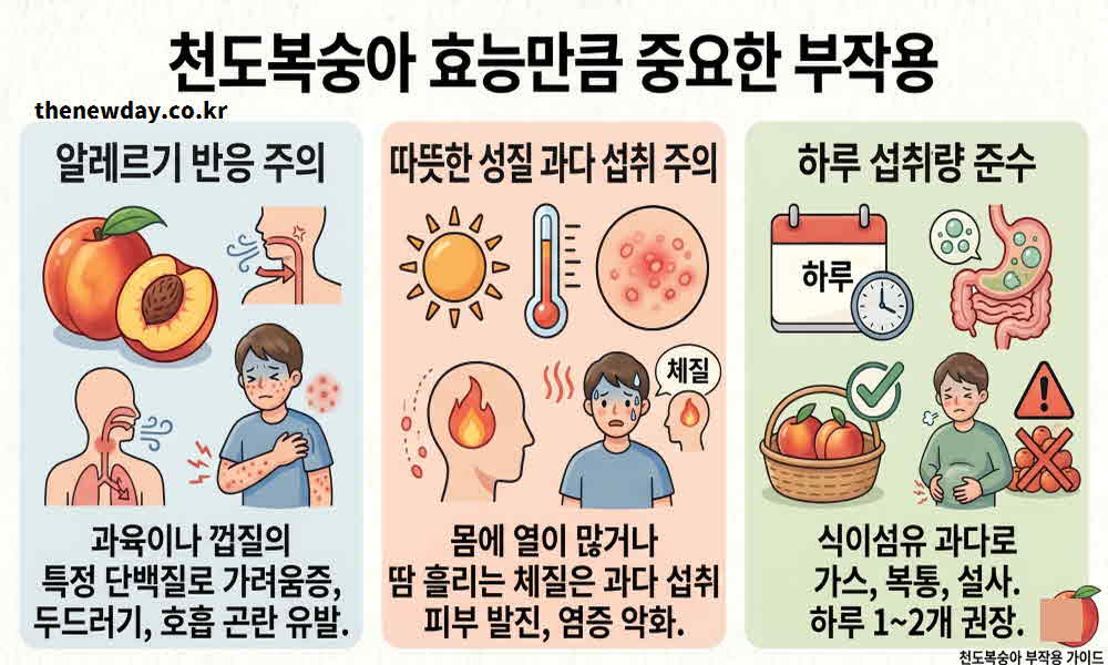 천도 복숭아 효능 중요한 부작용