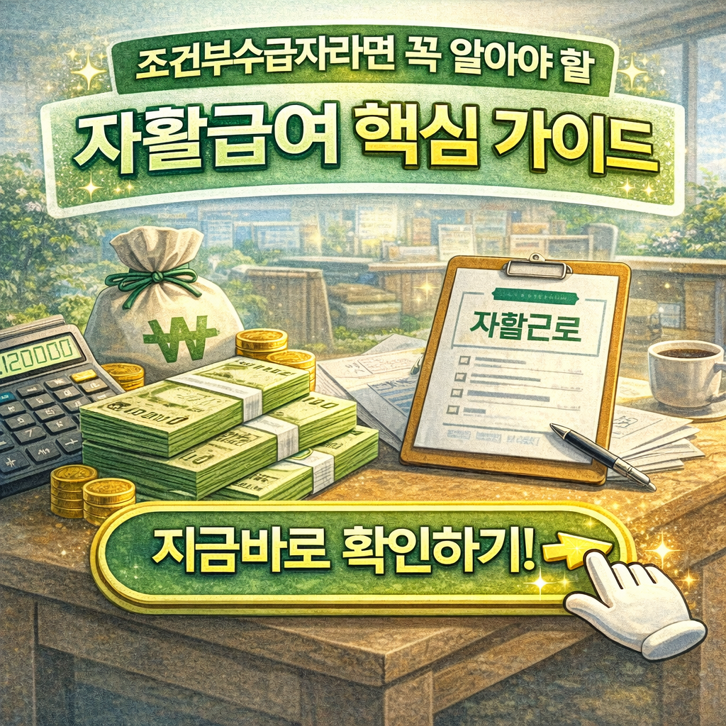 조건부수급자 필수 확인! 2026년 자활급여 기준&middot;의무 총정리
