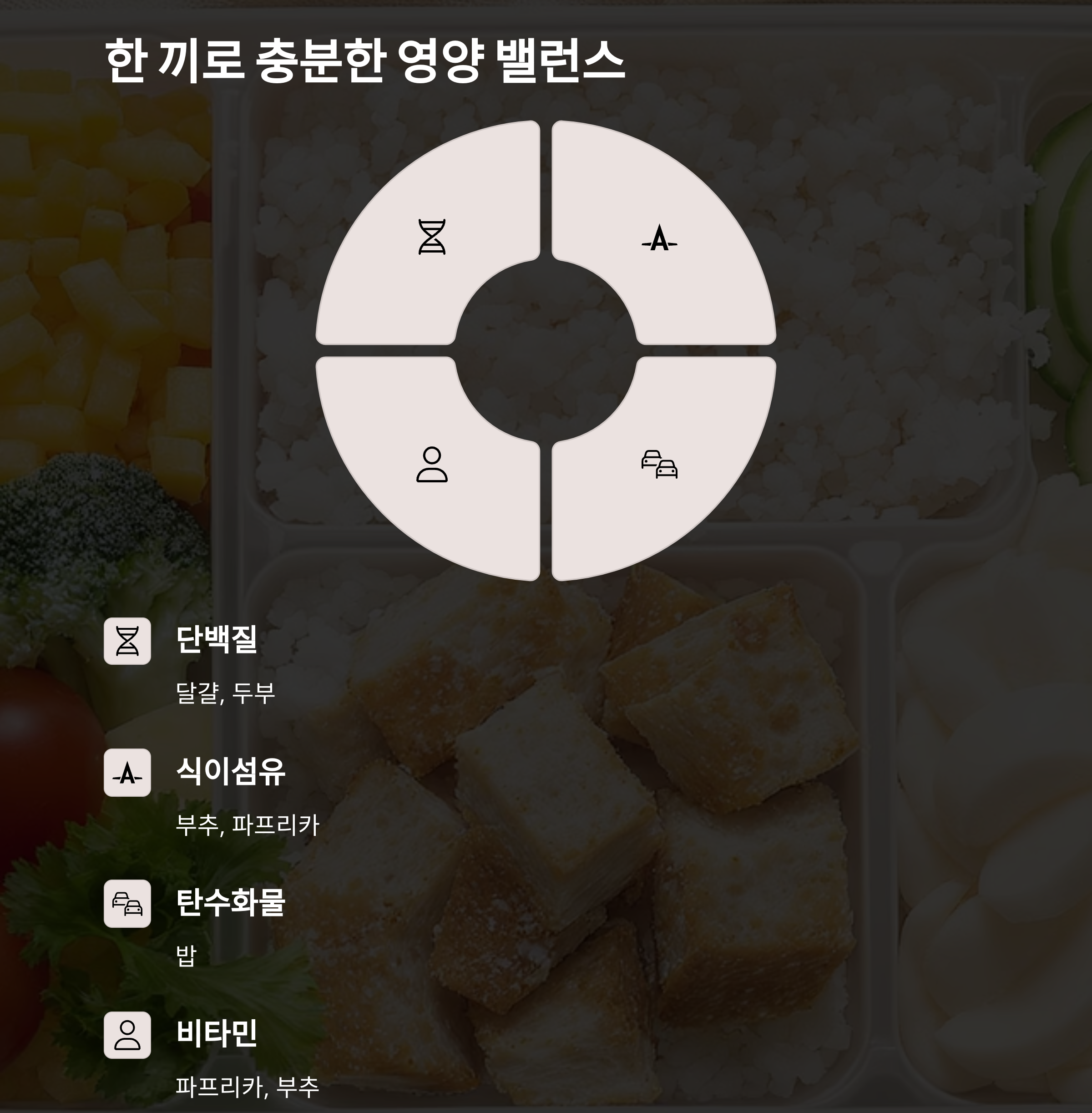 한 끼로 충분한 부추달걀볶음밥과 파프리카 두부전 도시락 만들기