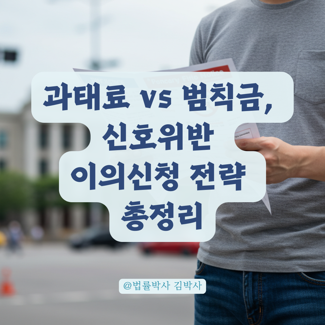 과태료 대신 범칙금으로 전환되면 유리할까? 신호위반 이의신청 전략 총정리.