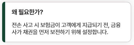 자동차보험 질권설정 뜻