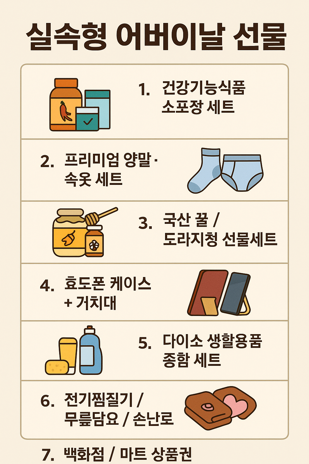 실속형 어버이날 선물 가이드